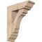 Ekena Millwork Merced Traditional Smooth Bracket w/ Offset Brace, Douglas Fir, 5 1/2"W x 16"D x 20"H BKT0604X16X20MRC01SDF - alternate 1
